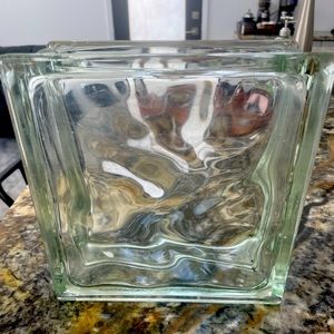 Glass block vase or crafting item